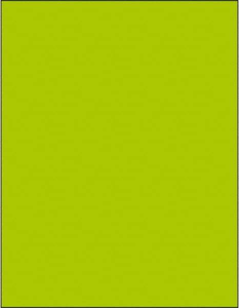 Tape Logic - 11" Long, Fluorescent Green Paper Laser Label - For Laser Printers - Exact Tool & Supply