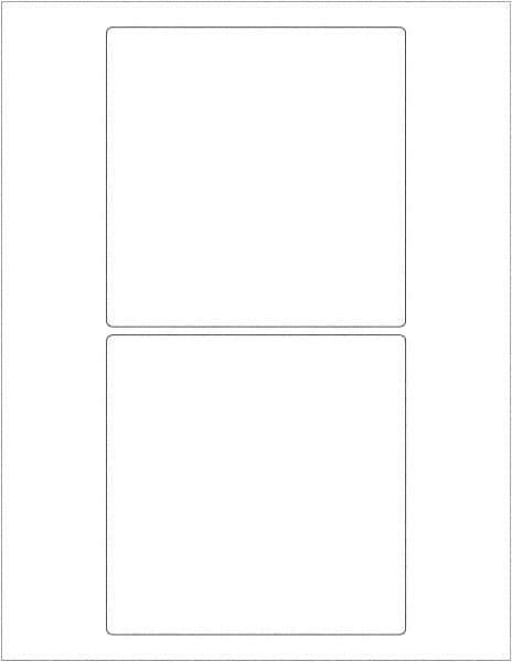 Tape Logic - 5" Long, White Paper Laser Label - For Laser Printers - Exact Tool & Supply