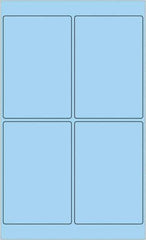 Tape Logic - 6" Long, Pastel Blue Paper Laser Label - For Laser Printers - Exact Tool & Supply