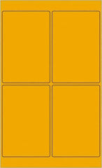 Tape Logic - 6" Long, Fluorescent Orange Paper Laser Label - For Laser Printers - Exact Tool & Supply