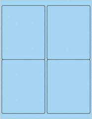 Tape Logic - 5" Long, Pastel Blue Paper Laser Label - For Laser Printers - Exact Tool & Supply