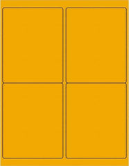 Tape Logic - 5" Long, Fluorescent Orange Paper Laser Label - For Laser Printers - Exact Tool & Supply