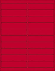 Tape Logic - 4" Long, Fluorescent Red Paper Laser Label - For Laser Printers - Exact Tool & Supply
