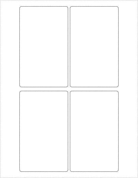 Tape Logic - 5" Long, White Paper Laser Label - For Laser Printers - Exact Tool & Supply