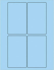 Tape Logic - 5" Long, Pastel Blue Paper Laser Label - For Laser Printers - Exact Tool & Supply