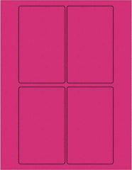 Tape Logic - 5" Long, Fluorescent Pink Paper Laser Label - For Laser Printers - Exact Tool & Supply