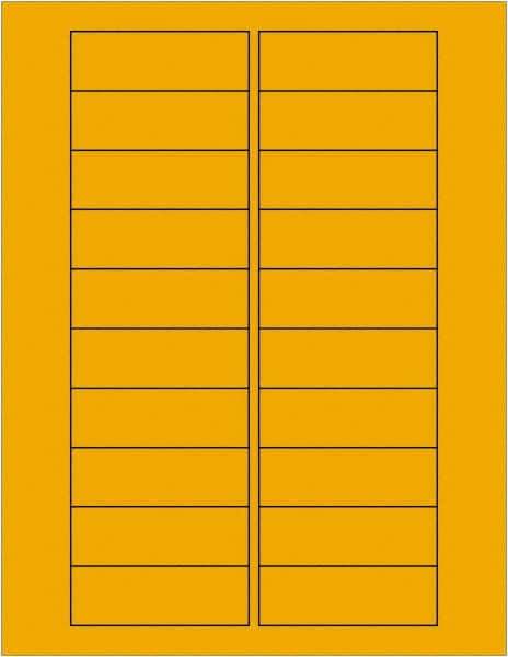 Tape Logic - 3" Long, Fluorescent Orange Paper Laser Label - For Laser Printers - Exact Tool & Supply