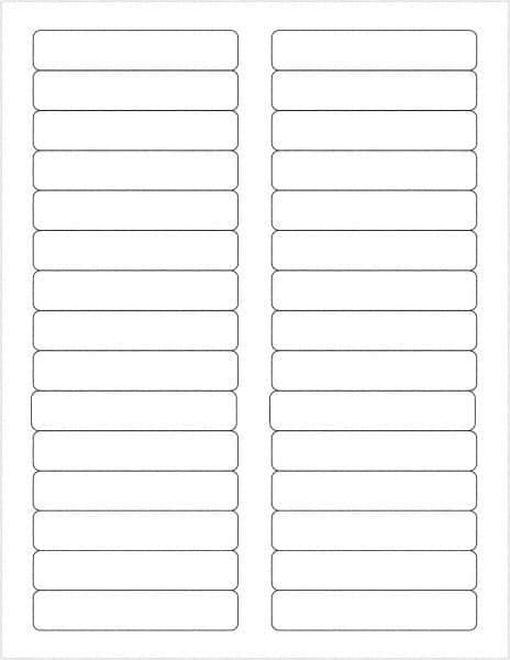 Tape Logic - 3-7/16" Long, White Paper Laser Label - For Laser Printers - Exact Tool & Supply