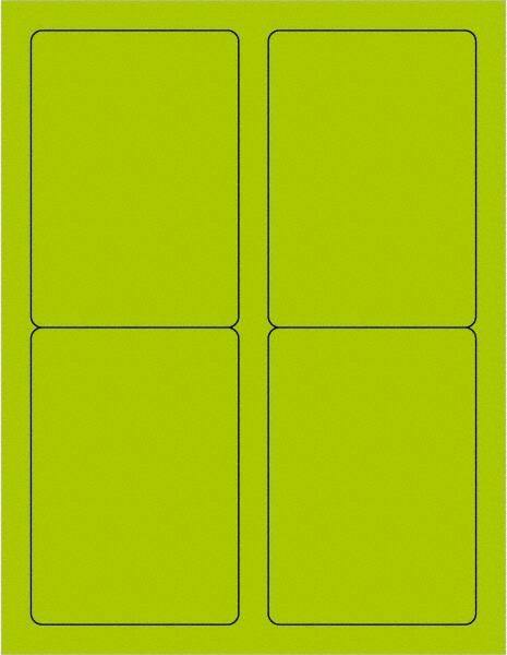 Tape Logic - 5" Long, Fluorescent Green Paper Laser Label - For Laser Printers - Exact Tool & Supply