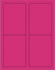 Tape Logic - 5" Long, Fluorescent Pink Paper Laser Label - For Laser Printers - Exact Tool & Supply
