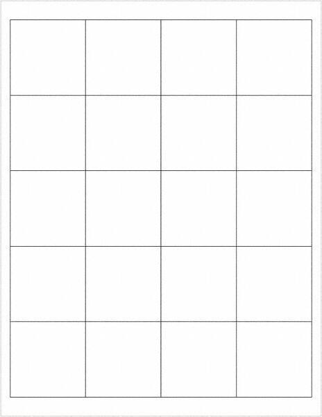 Tape Logic - 2" Long, White Paper Laser Label - For Laser Printers - Exact Tool & Supply