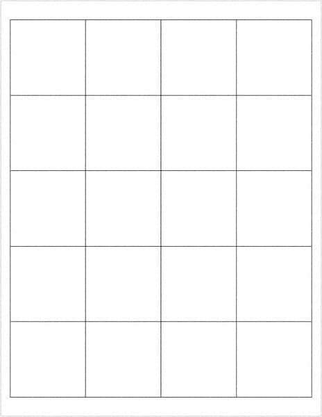 Tape Logic - 2" Long, White Polyester Laser Label - For Laser Printers - Exact Tool & Supply