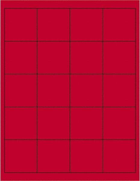 Tape Logic - 2" Long, Fluorescent Red Paper Laser Label - For Laser Printers - Exact Tool & Supply