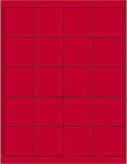 Tape Logic - 2" Long, Fluorescent Red Paper Laser Label - For Laser Printers - Exact Tool & Supply