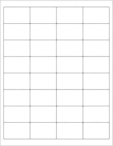 Tape Logic - 2" Long, White Paper Laser Label - For Laser Printers - Exact Tool & Supply