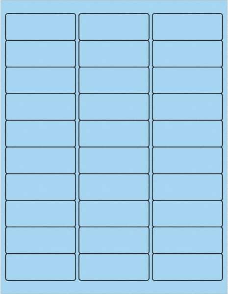 Tape Logic - 2-5/8" Long, Pastel Blue Paper Laser Label - For Laser Printers - Exact Tool & Supply