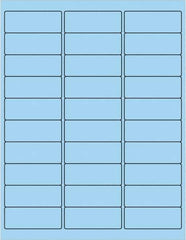 Tape Logic - 2-5/8" Long, Pastel Blue Paper Laser Label - For Laser Printers - Exact Tool & Supply