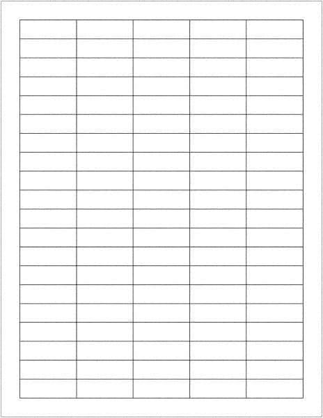 Tape Logic - 1-1/2" Long, White Paper Laser Label - For Laser Printers - Exact Tool & Supply