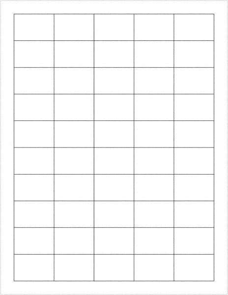 Tape Logic - 1-1/2" Long, White Paper Laser Label - For Laser Printers - Exact Tool & Supply