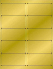 Tape Logic - 4" Long, Gold Paper Laser Label - For Laser Printers - Exact Tool & Supply