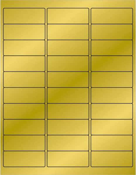 Tape Logic - 2-5/8" Long, Gold Paper Laser Label - For Laser Printers - Exact Tool & Supply