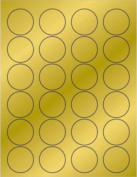 Tape Logic - 1-5/8" Long, Gold Paper Laser Label - For Laser Printers - Exact Tool & Supply