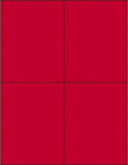 Tape Logic - 5-1/2" Long, Fluorescent Red Paper Laser Label - For Laser Printers - Exact Tool & Supply