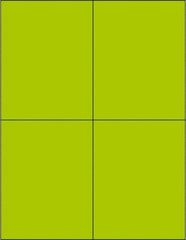 Tape Logic - 5-1/2" Long, Fluorescent Green Paper Laser Label - For Laser Printers - Exact Tool & Supply