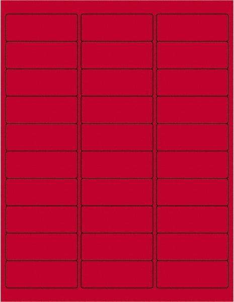 Tape Logic - 2-5/8" Long, Fluorescent Red Paper Laser Label - For Laser Printers - Exact Tool & Supply