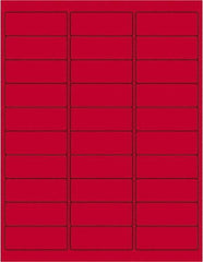 Tape Logic - 2-5/8" Long, Fluorescent Red Paper Laser Label - For Laser Printers - Exact Tool & Supply