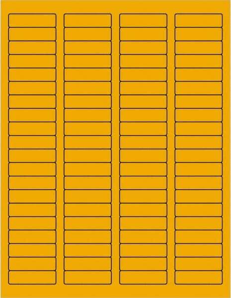 Tape Logic - 1-3/4" Long, Fluorescent Orange Paper Laser Label - For Laser Printers - Exact Tool & Supply