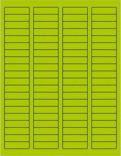 Tape Logic - 1-3/4" Long, Fluorescent Green Paper Laser Label - For Laser Printers - Exact Tool & Supply