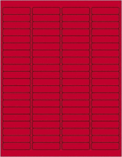 Tape Logic - 1-15/16" Long, Fluorescent Red Paper Laser Label - For Laser Printers - Exact Tool & Supply