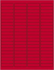Tape Logic - 1-15/16" Long, Fluorescent Red Paper Laser Label - For Laser Printers - Exact Tool & Supply