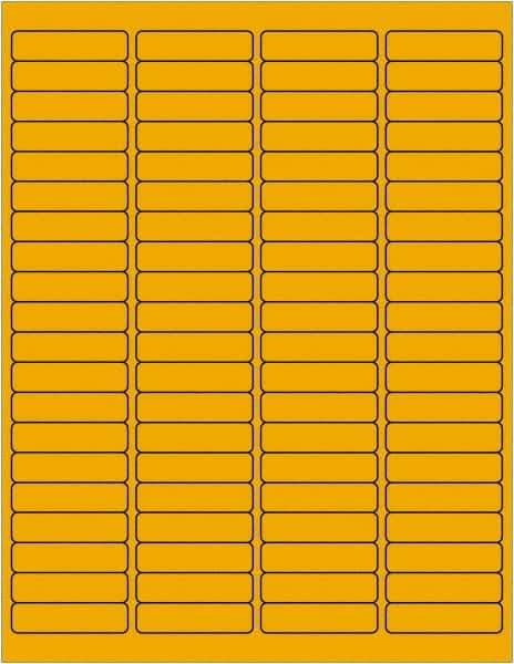 Tape Logic - 1-15/16" Long, Fluorescent Orange Paper Laser Label - For Laser Printers - Exact Tool & Supply