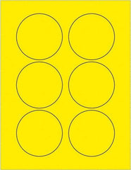 Tape Logic - 3" Long, Fluorescent Yellow Paper Laser Label - For Laser Printers - Exact Tool & Supply