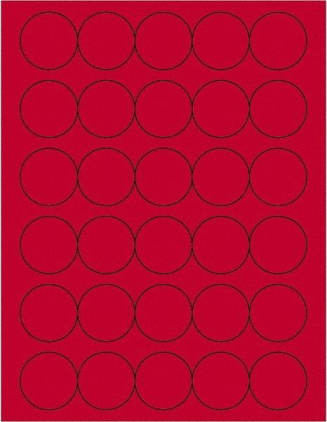 Tape Logic - 1-1/2" Long, Fluorescent Red Paper Laser Label - For Laser Printers - Exact Tool & Supply