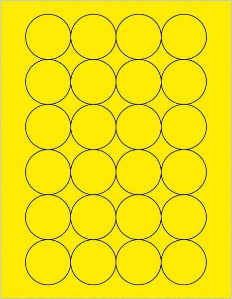 Tape Logic - 1.6" Wide x 1-21/32" Long, Fluorescent Yellow Paper Laser Label - For Laser Printers - Exact Tool & Supply