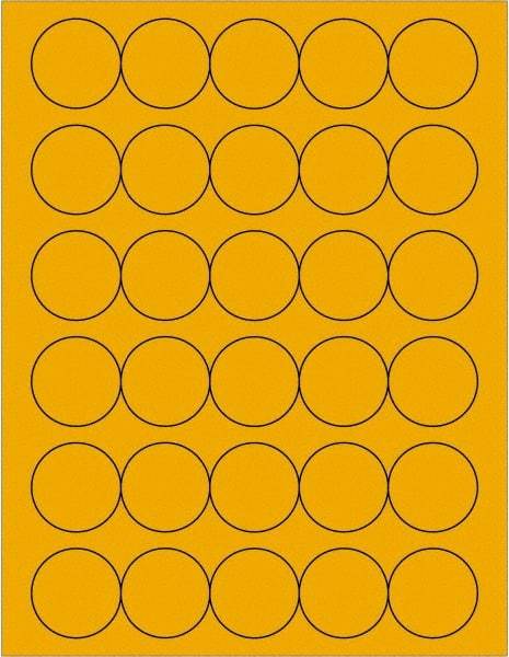 Tape Logic - 1-1/2" Long, Fluorescent Orange Paper Laser Label - For Laser Printers - Exact Tool & Supply