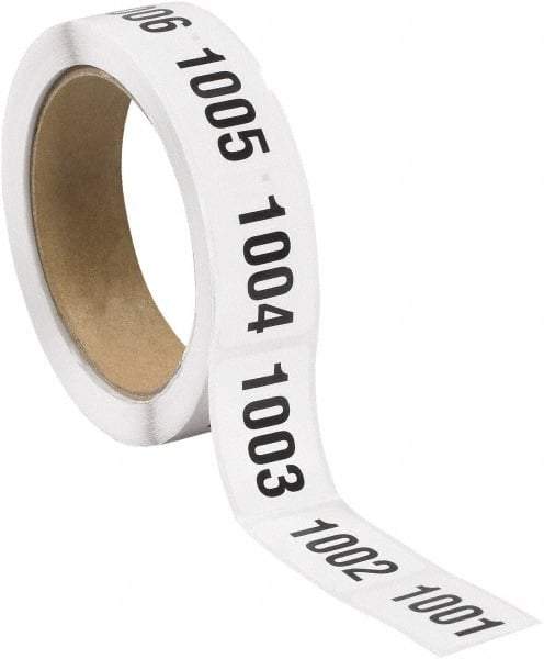 Tape Logic - 1-1/2" Long, Black/White Paper Inventory Labels - For Multi-Use - Exact Tool & Supply