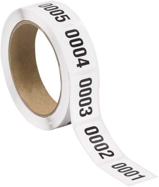 Tape Logic - 1-1/2" Long, Black/White Paper Inventory Labels - For Multi-Use - Exact Tool & Supply