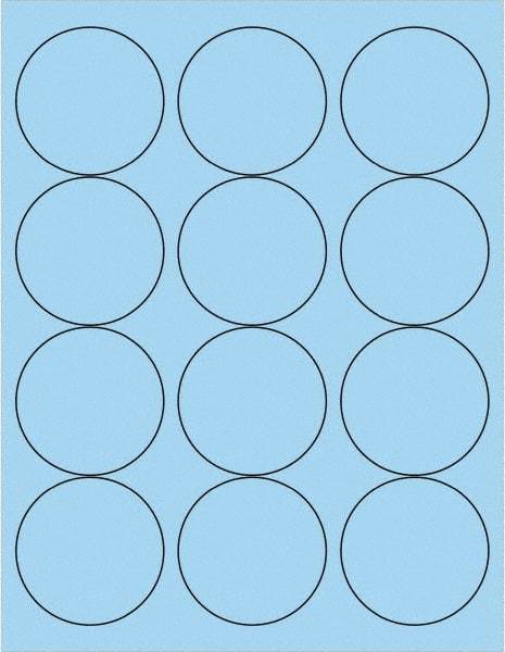 Tape Logic - 2-1/2" Long, Pastel Blue Paper Laser Label - For Laser Printers - Exact Tool & Supply