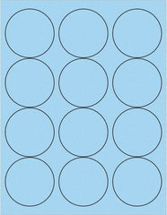 Tape Logic - 2-1/2" Long, Pastel Blue Paper Laser Label - For Laser Printers - Exact Tool & Supply
