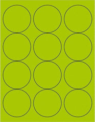 Tape Logic - 2-1/2" Long, Fluorescent Green Paper Laser Label - For Laser Printers - Exact Tool & Supply