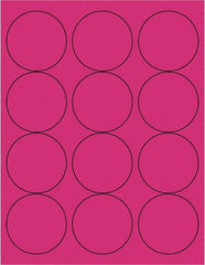 Tape Logic - 2-1/2" Long, Fluorescent Pink Paper Laser Label - For Laser Printers - Exact Tool & Supply