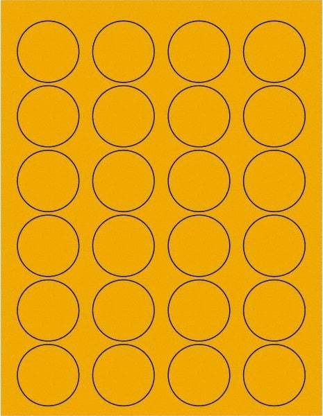 Tape Logic - 1-5/8" Long, Fluorescent Orange Paper Laser Label - For Laser Printers - Exact Tool & Supply