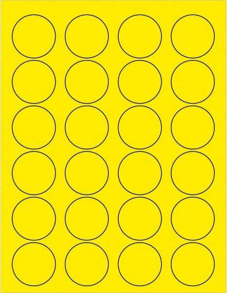 Tape Logic - 1-5/8" Long, Fluorescent Yellow Paper Laser Label - For Laser Printers - Exact Tool & Supply