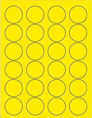 Tape Logic - 1-5/8" Long, Fluorescent Yellow Paper Laser Label - For Laser Printers - Exact Tool & Supply