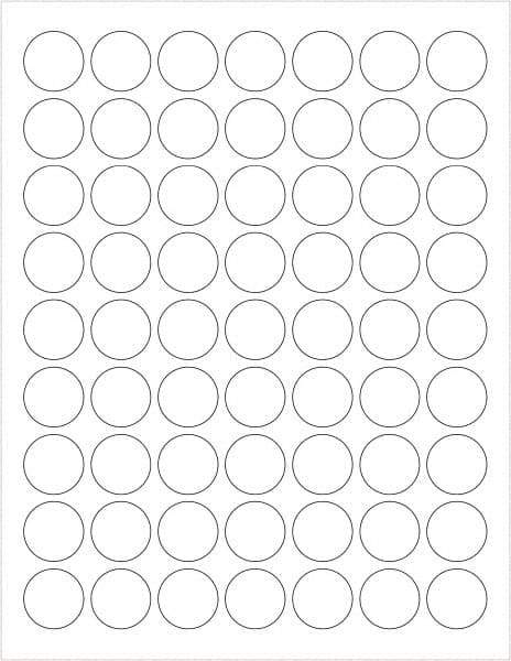 Tape Logic - 1" Long, White Paper Laser Label - For Laser Printers - Exact Tool & Supply