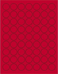 Tape Logic - 1" Long, Fluorescent Red Paper Laser Label - For Laser Printers - Exact Tool & Supply